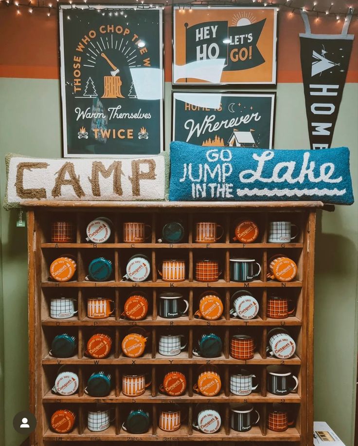 there is a sign that says camp and cupcakes on it