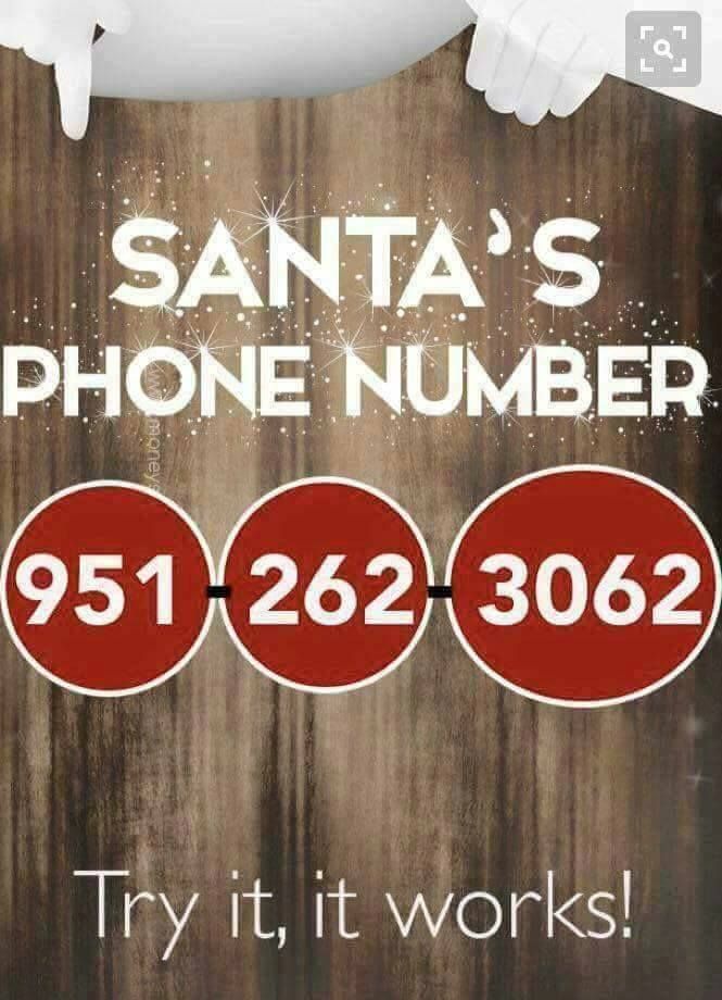 an ad for santa's phone number on facebook