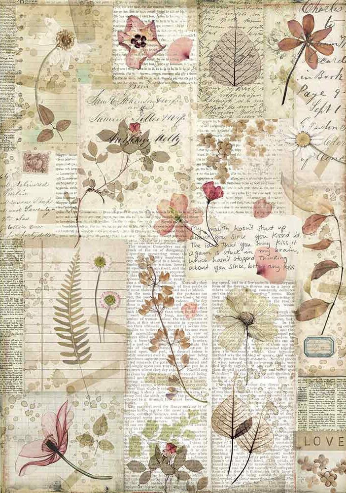 a collage with flowers and leaves on it's side, including the words love