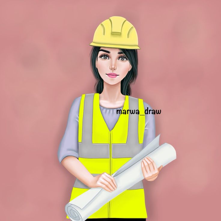 a woman wearing a hard hat and safety vest holding a rolled up piece of paper