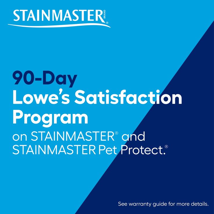 the front cover of the book, 90 - day love's satisfaction program on stainmaster and stainmaster pet protect