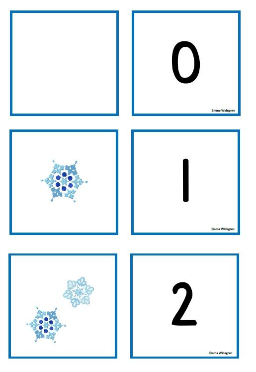 the numbers are arranged in four squares to make it look like they have snowflakes on