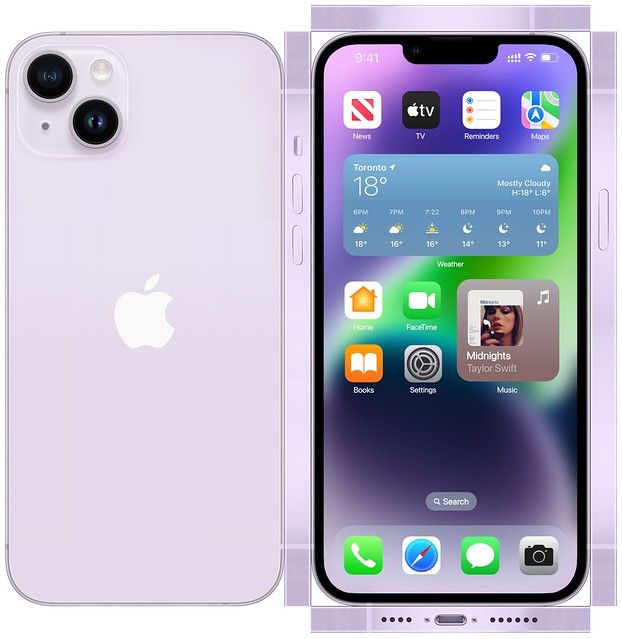 the new iphone 11 is shown in this image, with its front and back sides facing each other