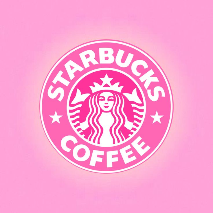 the starbucks logo on a pink background