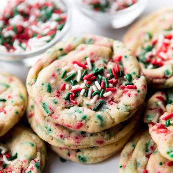 cookies with sprinkles and candy on them are displayed in an instagram