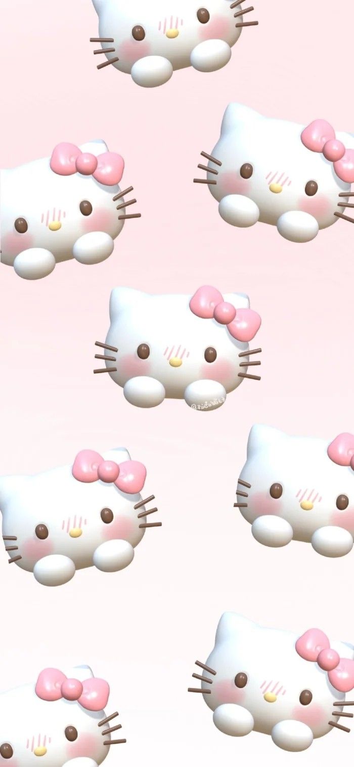 hello kitty wallpapers are arranged in the shape of an animal's head