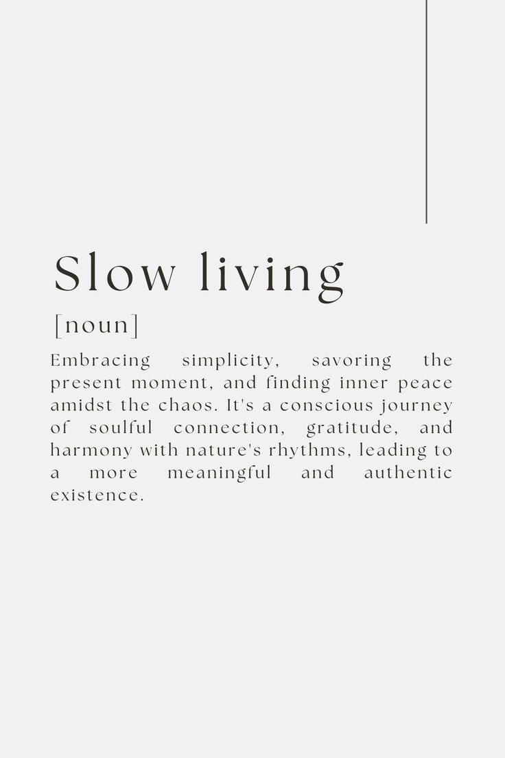 the words slow living written in black and white on a white background with text below