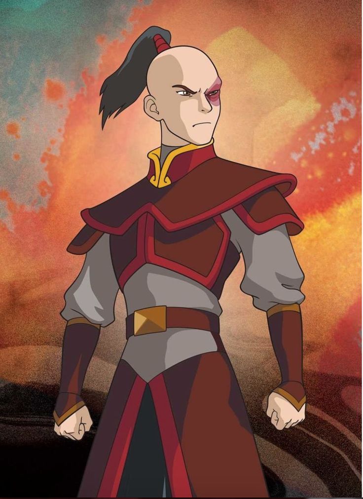 a cartoon character with an evil look on his face and shoulders, standing in front of a colorful background