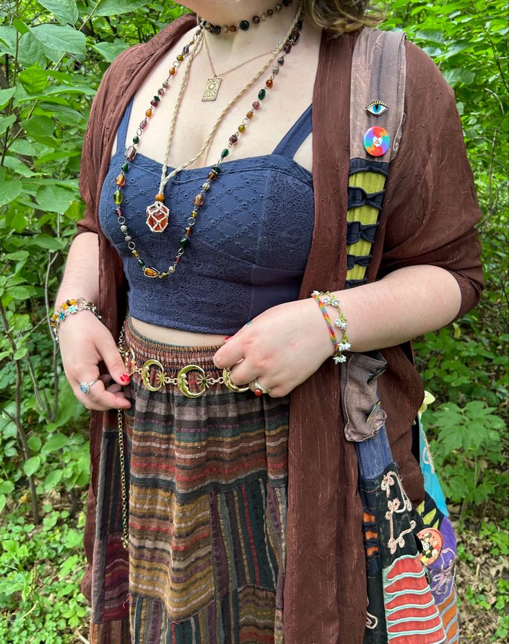 #hippie #hippiestyle #hippiefashion #aesthetic #style #fashion #midsize #midsizefashion #midsizestyle #thriftedfashion #secondhand #fairycore #ootd #summer #summerstyle #indie #indiefashion #indiestyle #aestheticoutfit #spring #springoutfit #shorthair #brunette #longskirt #layers #trendy #trending #tiktok #thrifted #midsizeoutfit #earthtones #colorfuloutfit #colourfuloutfit #cottagecore #cottagecoreaesthetic #goblincore #whimsigoth Midsize Hippie Fashion, Midsize Fairycore, Whimsigoth Fashion Summer, Midsize Whimsigoth, Plus Size Whimsigoth, Whimsigoth Summer, Boho Aesthetic Outfit, Hippie Outfit Inspo, Hippie Boho Outfits