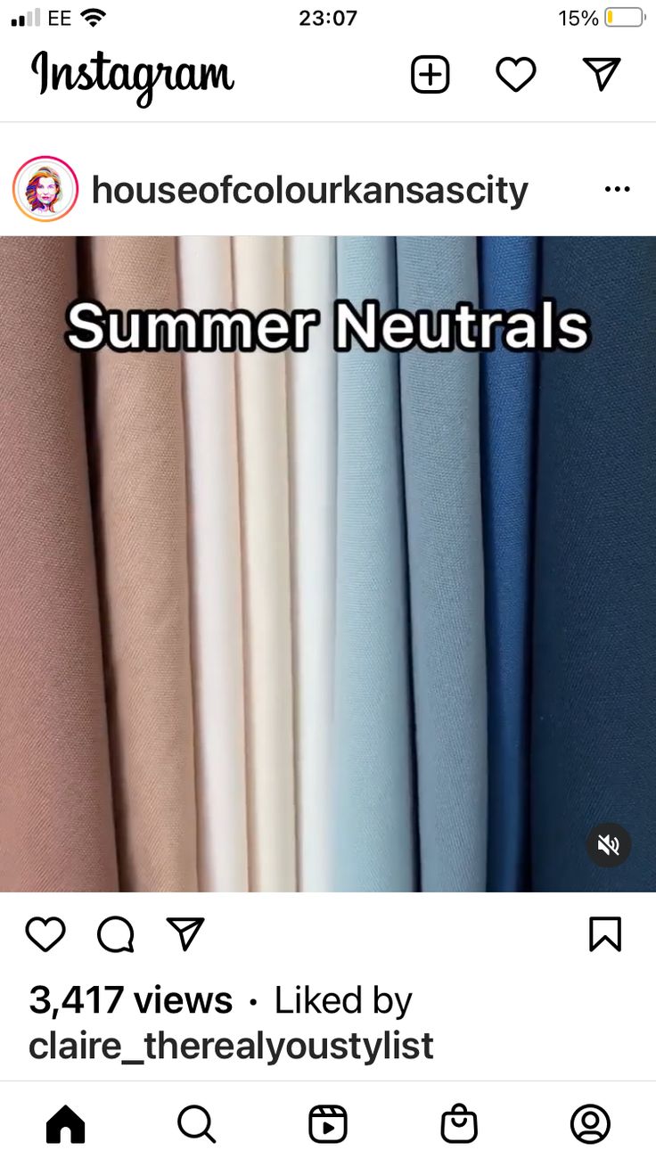 the instagram page on instagram com shows an image of several different colored fabrics