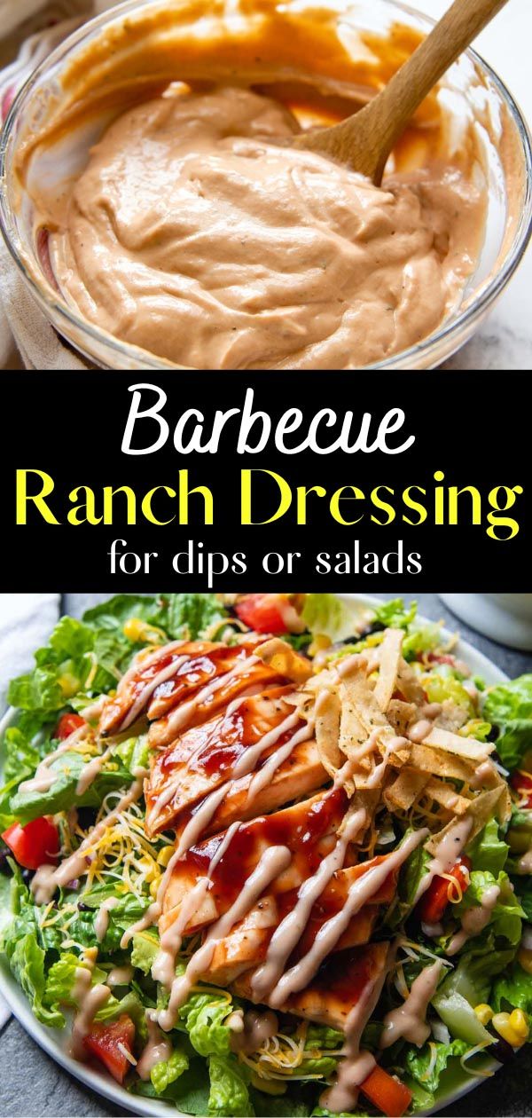 barbecue ranch dressing for chips or salads is an easy and delicious appetizer