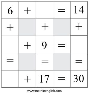 a square with numbers on it