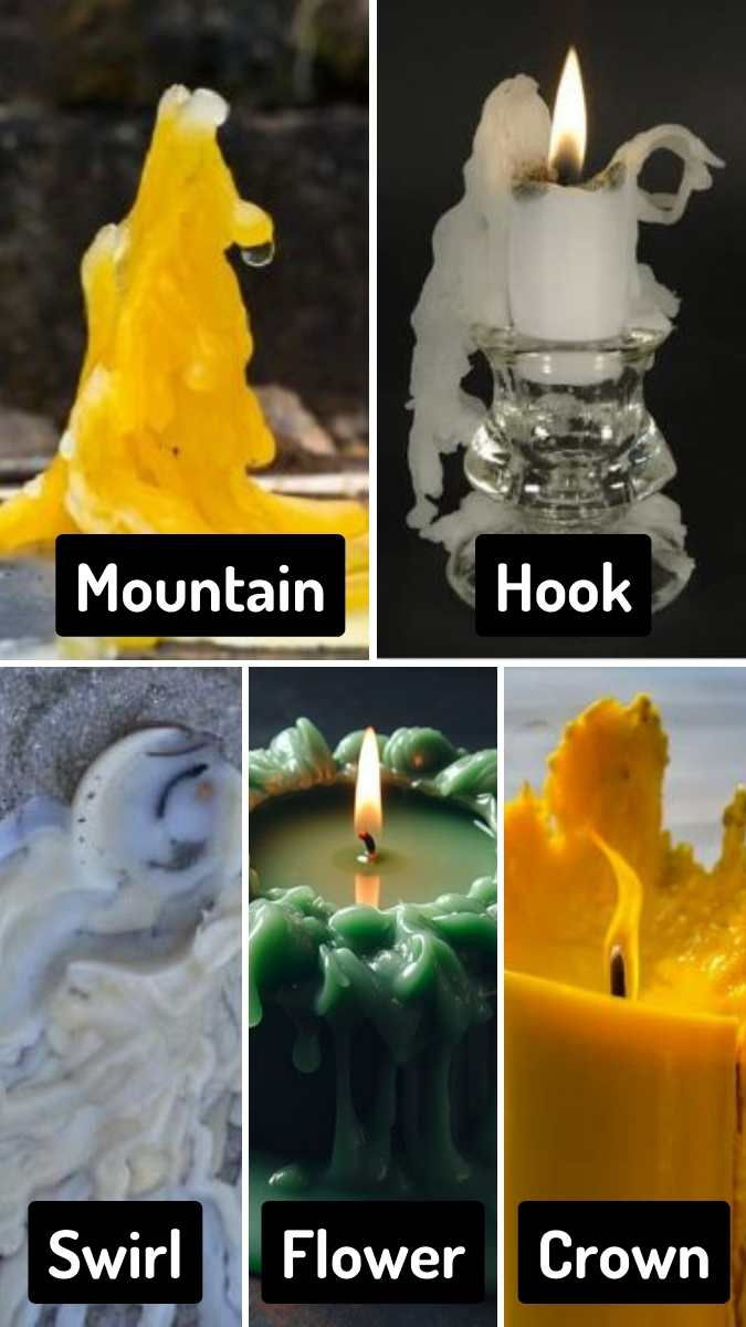 Click this pin to explore the pictures of melted candle wax and complete guide that we put together about Candle Wax Reading. Dive deep into the art of interpretation. You will learn to distinguish patterns in the burnt wax of your candle spells, including shapes such as mountains, hooks, swirls, flowers, crowns, bubbles, springs and more. Click to learn more! Wax Reading Witchcraft, Binding Candle Spell, Wax Reading Candle, Candle Magic Wax Reading, Candle Wax Reading Meanings, Candle Wax Dripping Meaning, Candle Wax Reading, Wax Reading, Black Candle Spells