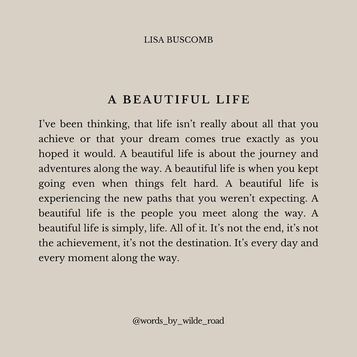 an open book with the words beautiful life written in black and white, on top of it