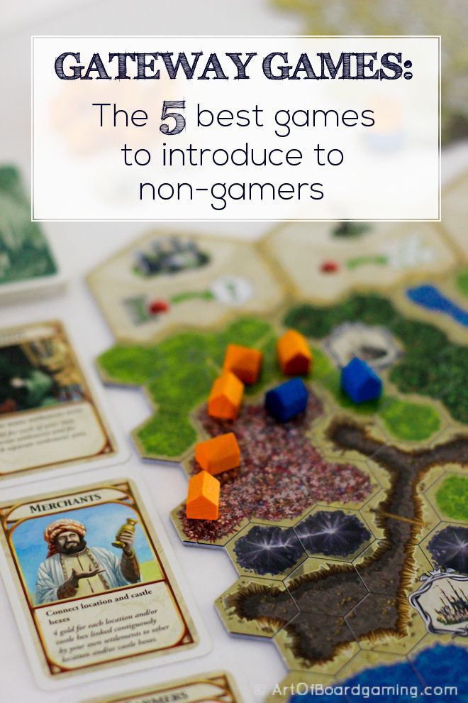 the 5 best games to introduce to non - gamers with text overlay that reads gateway games