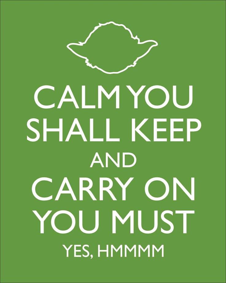 a green sign that says, calm you shall keep and carry on you must