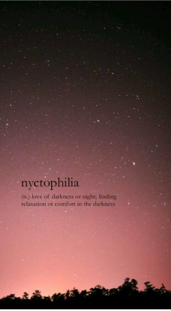 the sky is filled with stars and there are two words written below it that read, nyetophiia