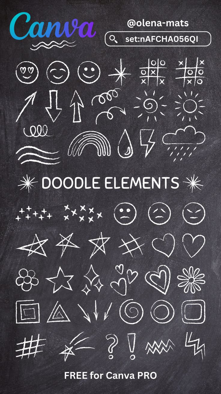 doodle elements for canva pro