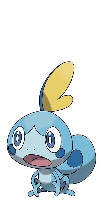 a blue and yellow pokemon character with big eyes