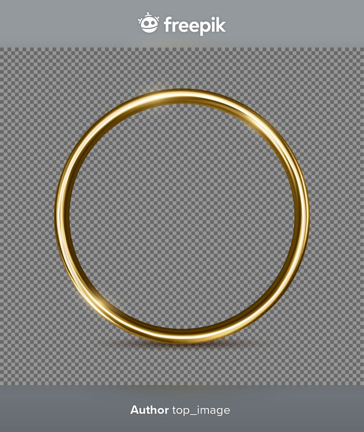 a gold ring on a transparent background with clippings to put the image in it