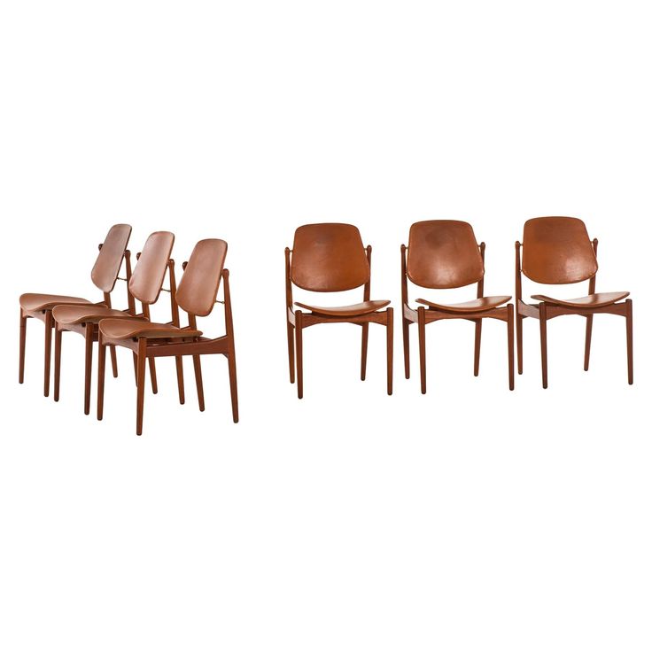 six chairs and one chair are shown in the same color as they appear to be made out of wood