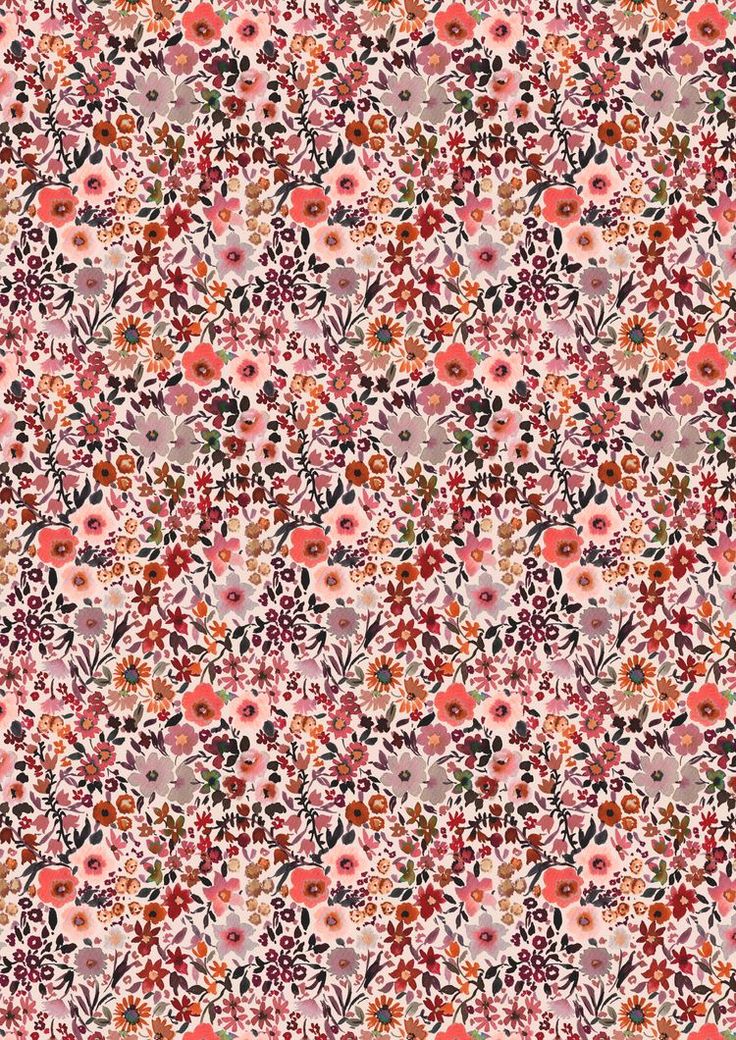 an image of a flowery pattern with many different colors and sizes on the surface