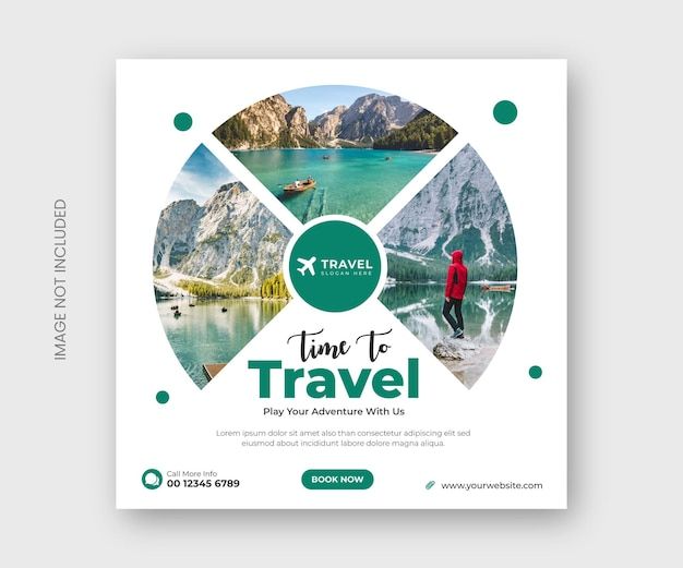 the travel flyer is designed to be used for advertising