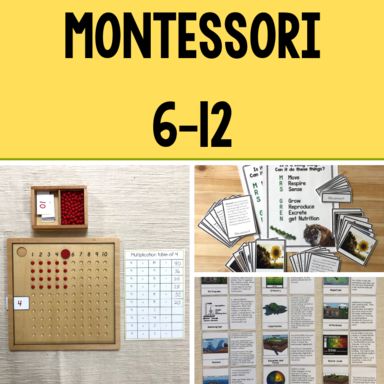 a collage of montessoi activities including cards and pictures