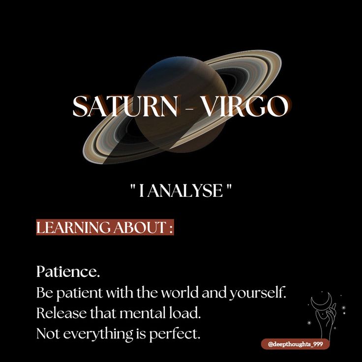 saturn - virgo learning about the planet's solar system and how to use it