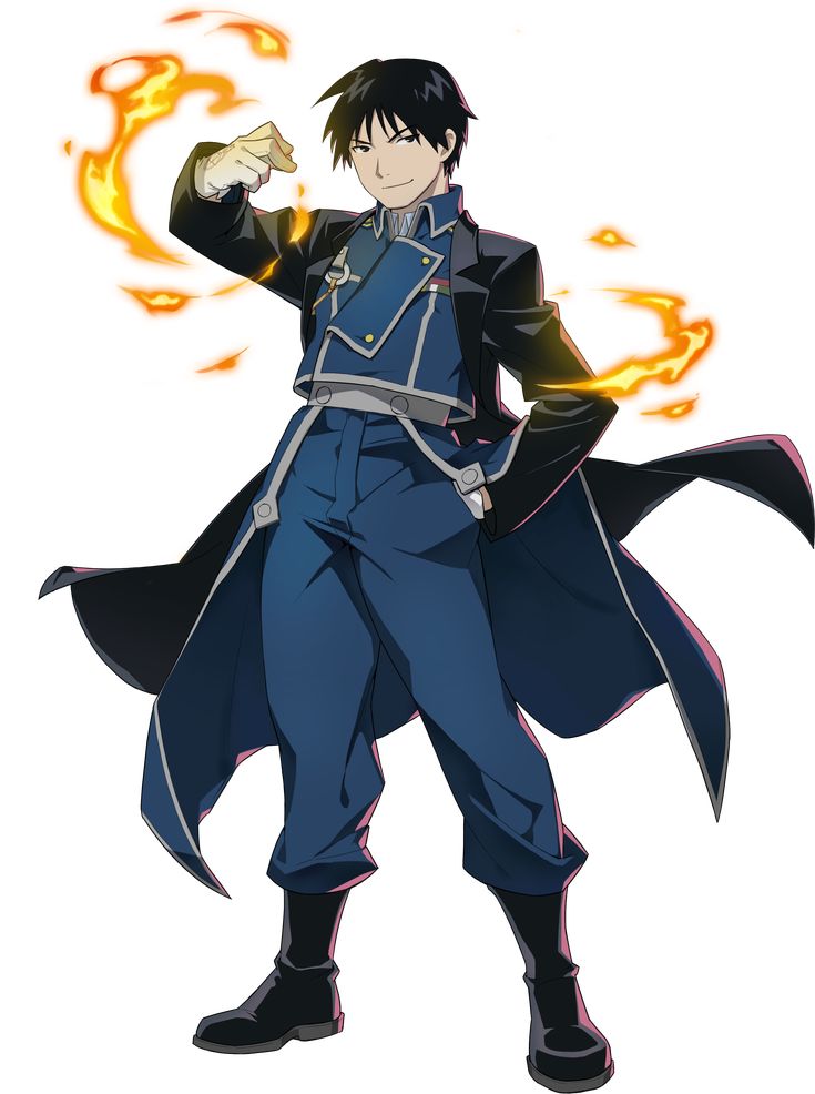 an anime character with black hair and blue clothes, holding his hand up in the air