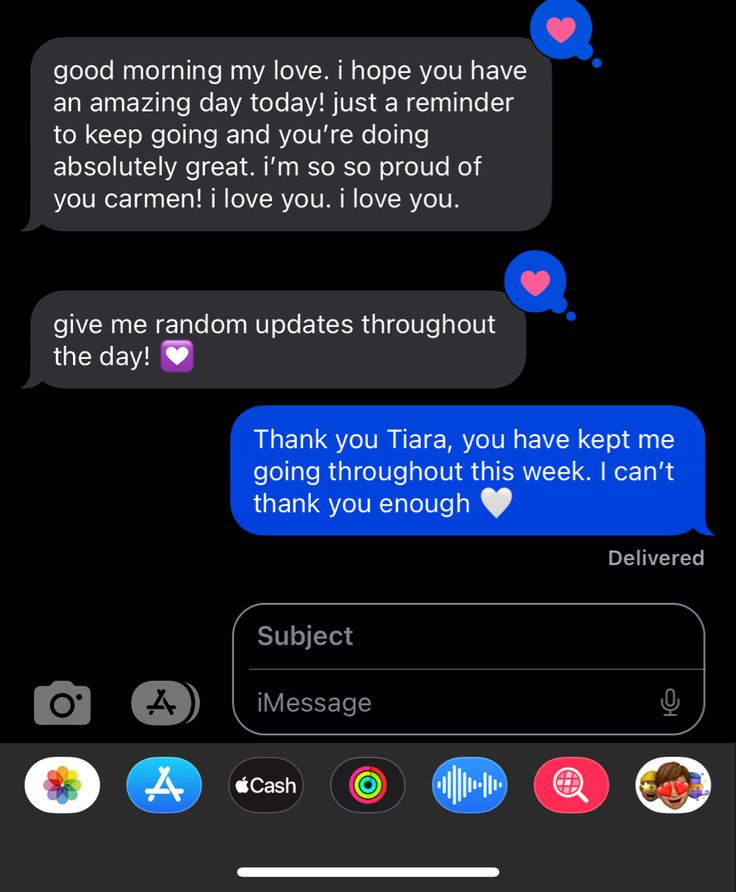 two texts are shown with the same message