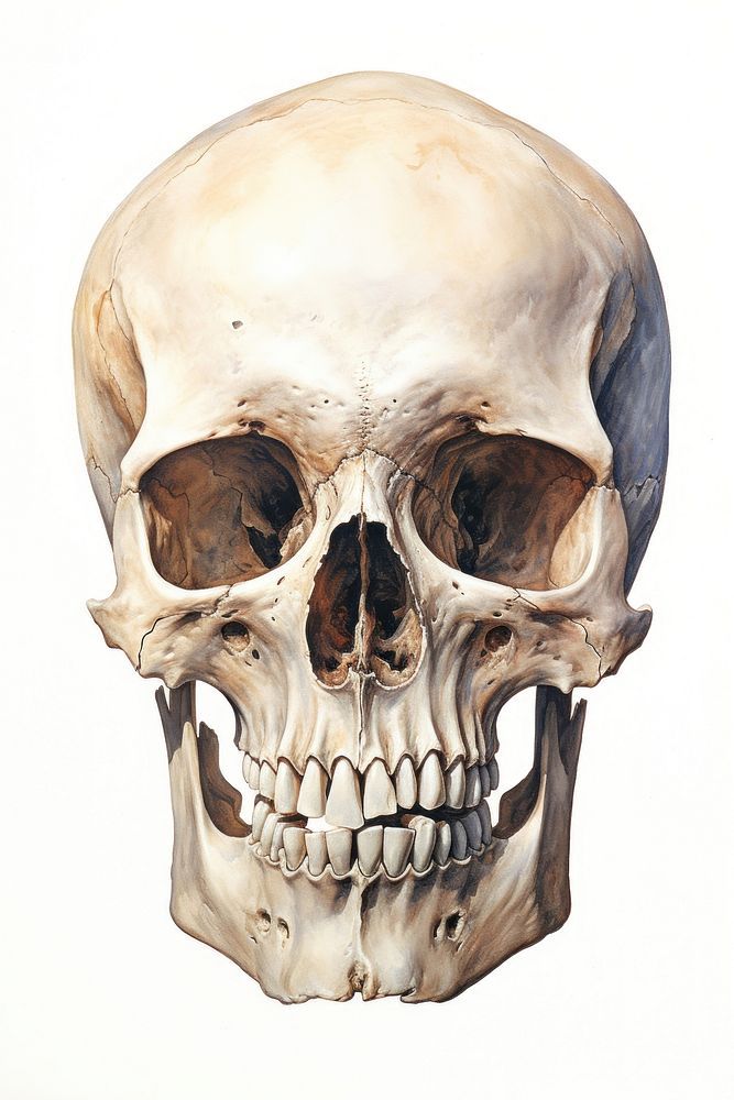 an image of a human skull showing the lower jaw