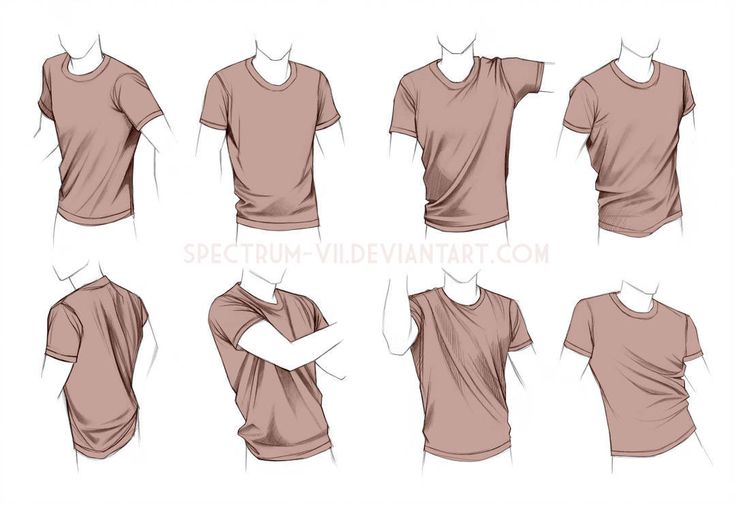 the front, back and side views of a t - shirt with different angles to fit