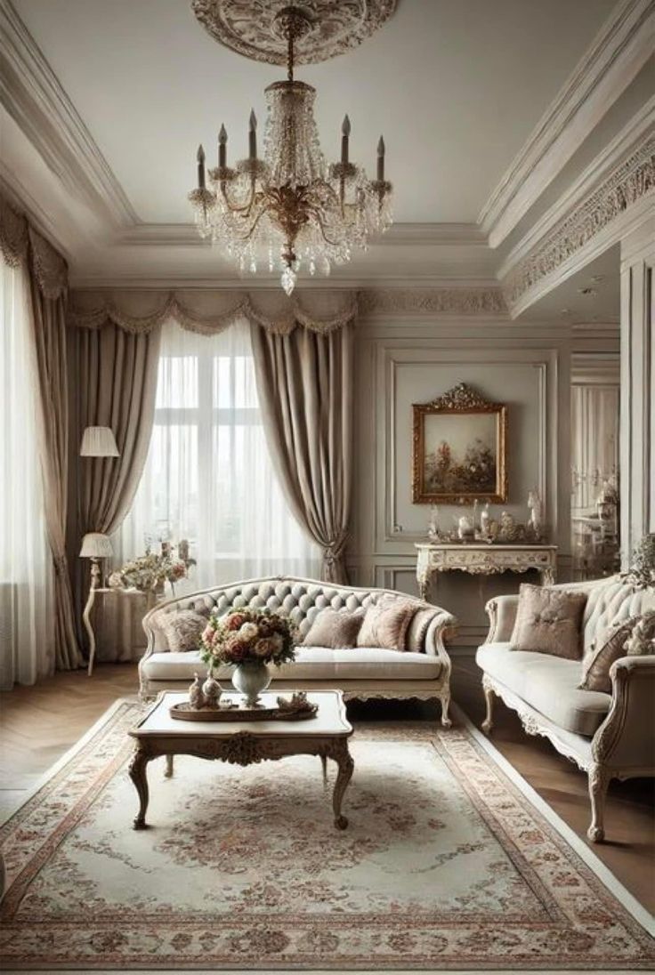 Chic Sofa Living Room, French Parlor Room, Artsy Maximalism, French Provincial Decor Living Room, Sophisticated Apartment, Apartment Living Room Decor Ideas, French Cottage Living Room, French Living Room Decor, French Living Room