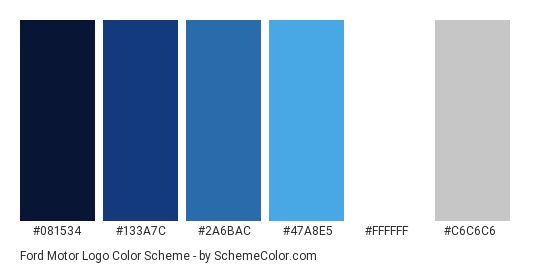 blue and gray color chart with the same number of colors in each section, which is different