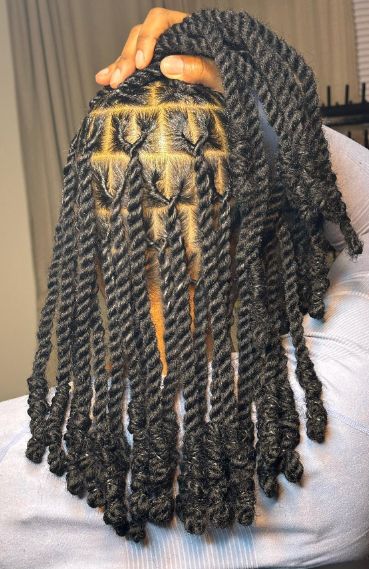 Invisible Locs Marley Twist Hairstyle Invisible Locs Small Parts, Two Strand Twist Marley Hair, Marley Twists On Natural Hair, Illusion Locs, Marley Twists Hairstyles Ideas, Rope Twist Styles, Bob Marley Twist, Marley Braids Twist, Marley Twist Over Locs