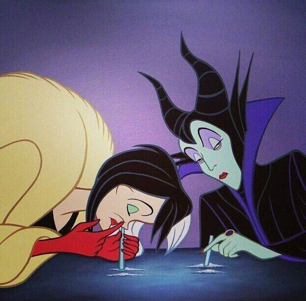 the evil queen and maleficent from disney's animated movie, sleeping beauty