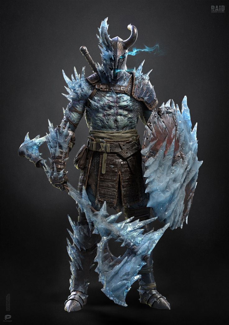 an action figure is shown with ice and frost on its body, as well as the head