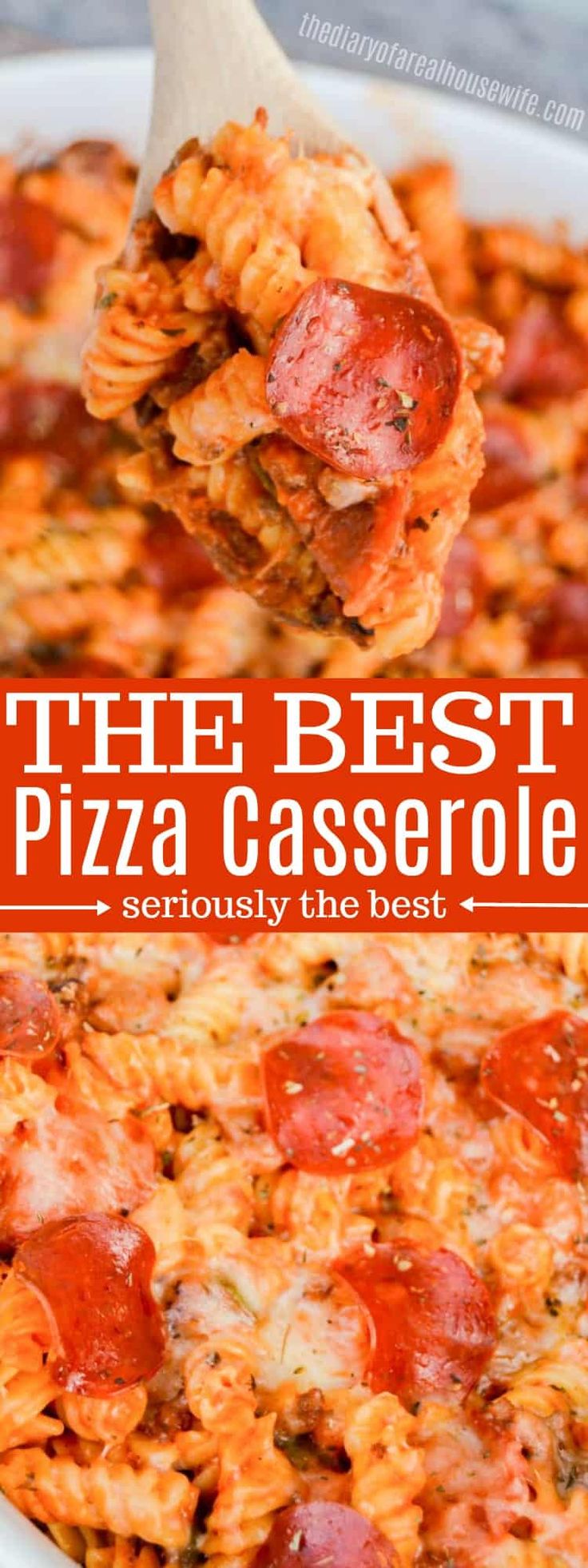 the best pizza casserole is served with pepperoni