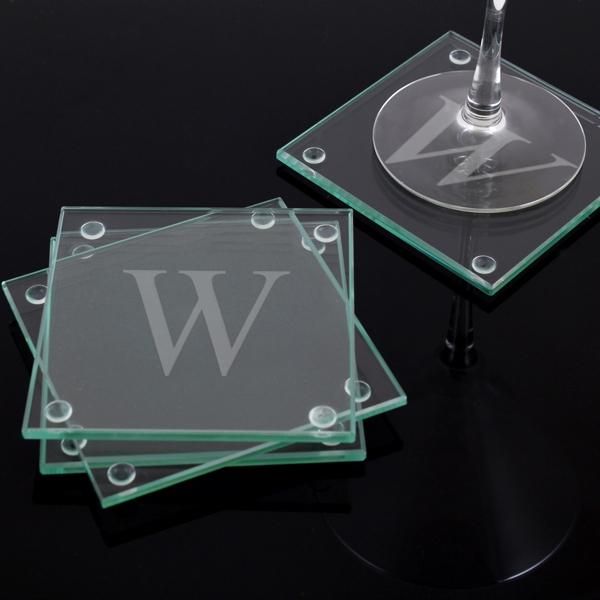 Personalized Glass Coasters (Set of 4) Glass Engraving, Office Items, Personalized Coasters, Bodo, Client Gifts, Personalized Glass, Custom Glass, Glass Coasters, Glass Etching