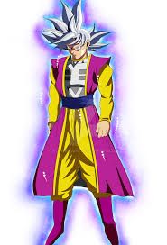 the dragon ball super saiyan is standing with his hands on his hips and one hand in