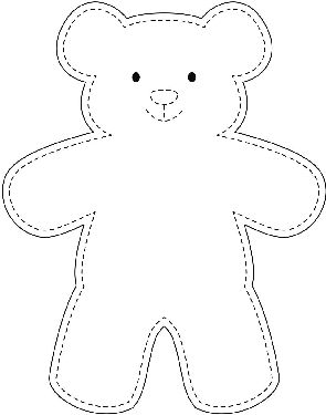 a paper cut out of a teddy bear