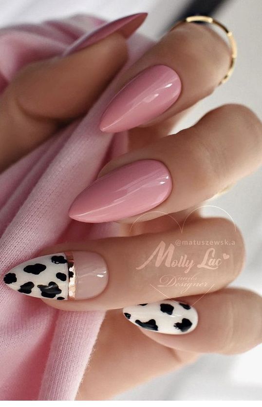 Cow Nails, Nagellack Trends, Leopard Nails, Elegant Nails, Classy Nails, Chic Nails, Summer Nail, Dope Nails, Nail Arts