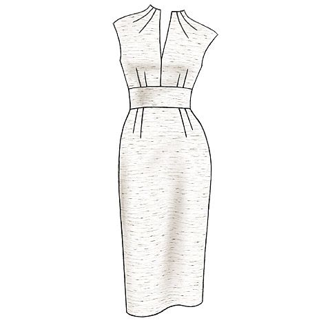 a drawing of a dress on a mannequin neckline with an open back