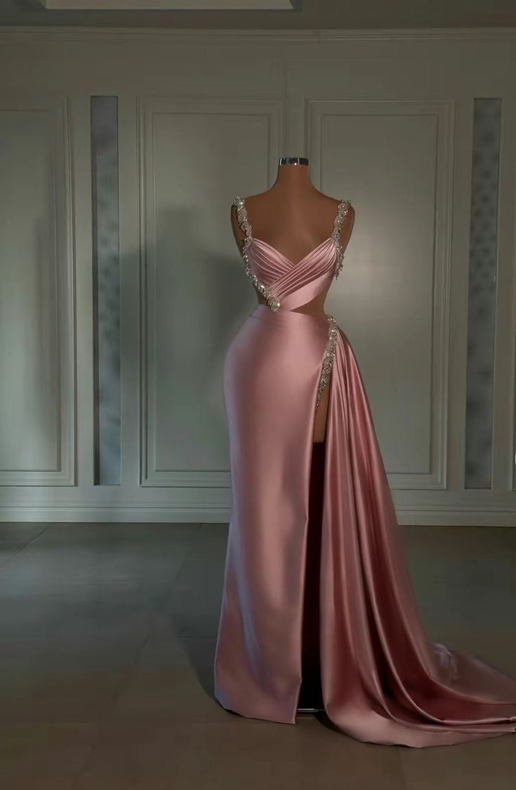 Md Dresses, Classy Prom, Matric Dance, Pleated Gown, Classy Prom Dresses, Custom Prom Dress, Spaghetti Strap Prom Dress, Stunning Prom Dresses, Satin Evening Dresses