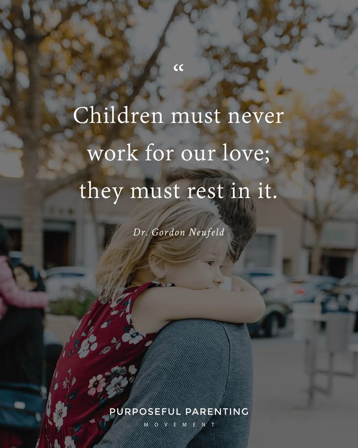 a man and woman hugging each other with the quote children must never work for our love they must rest in it