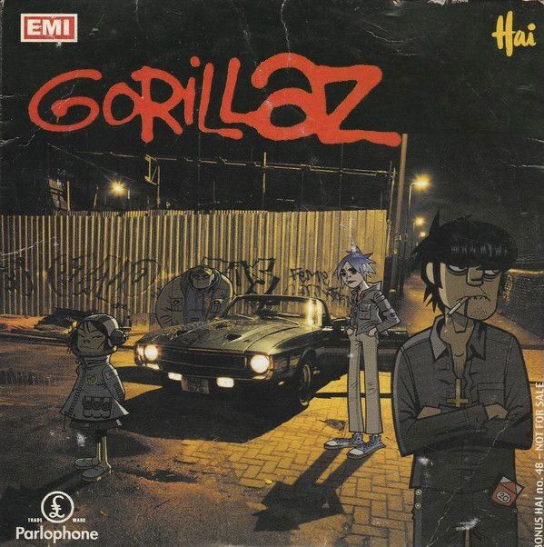 the cover to gorillaz, an animated video game