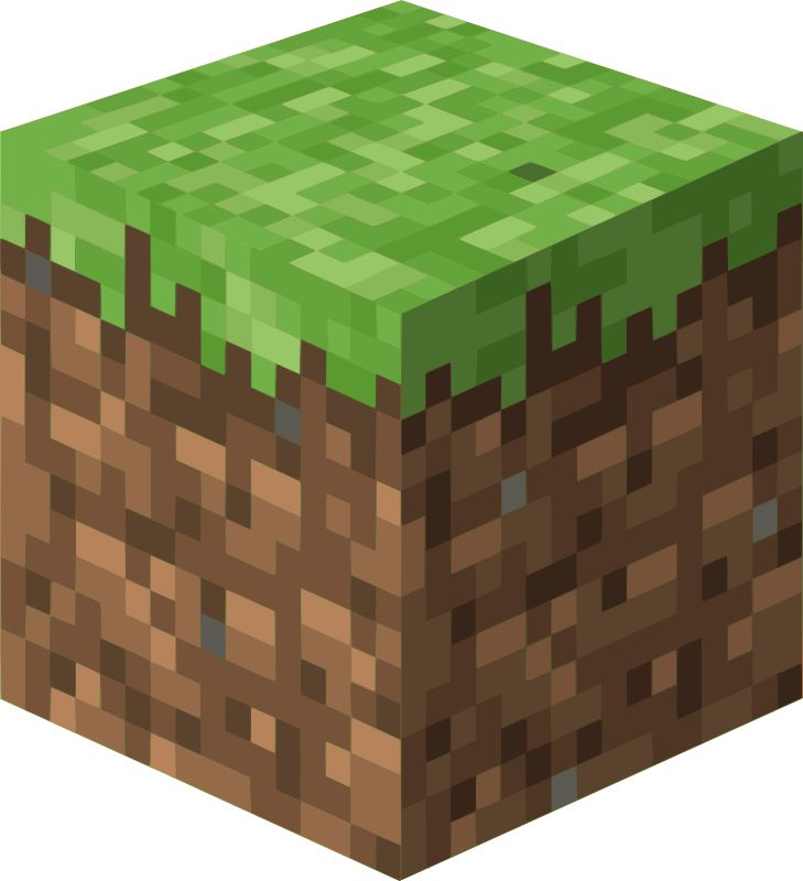 a green background with an image of a block in the shape of a cube on it