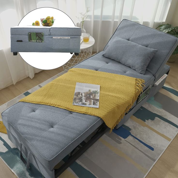 an image of a bed that is in the middle of a page with pictures on it