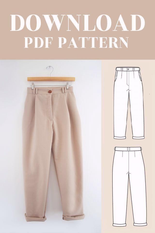 an image of the pattern for pants with pockets